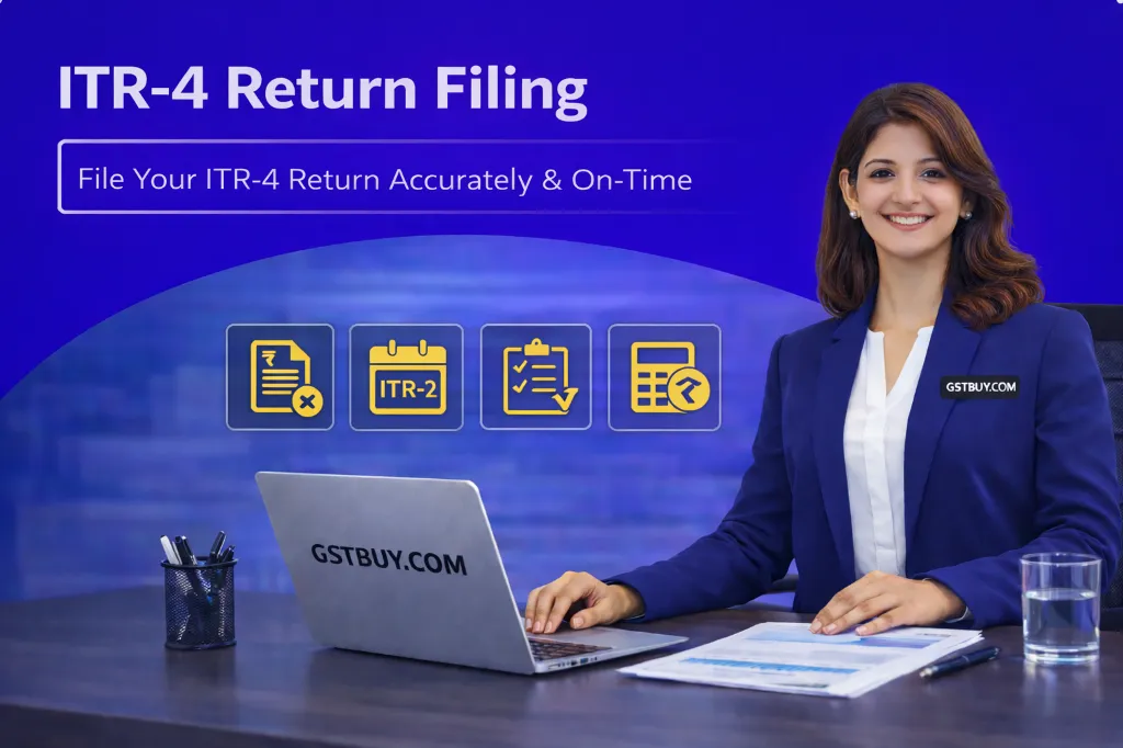 ITR-4 Return Filing (Transection up to 50 Lac)