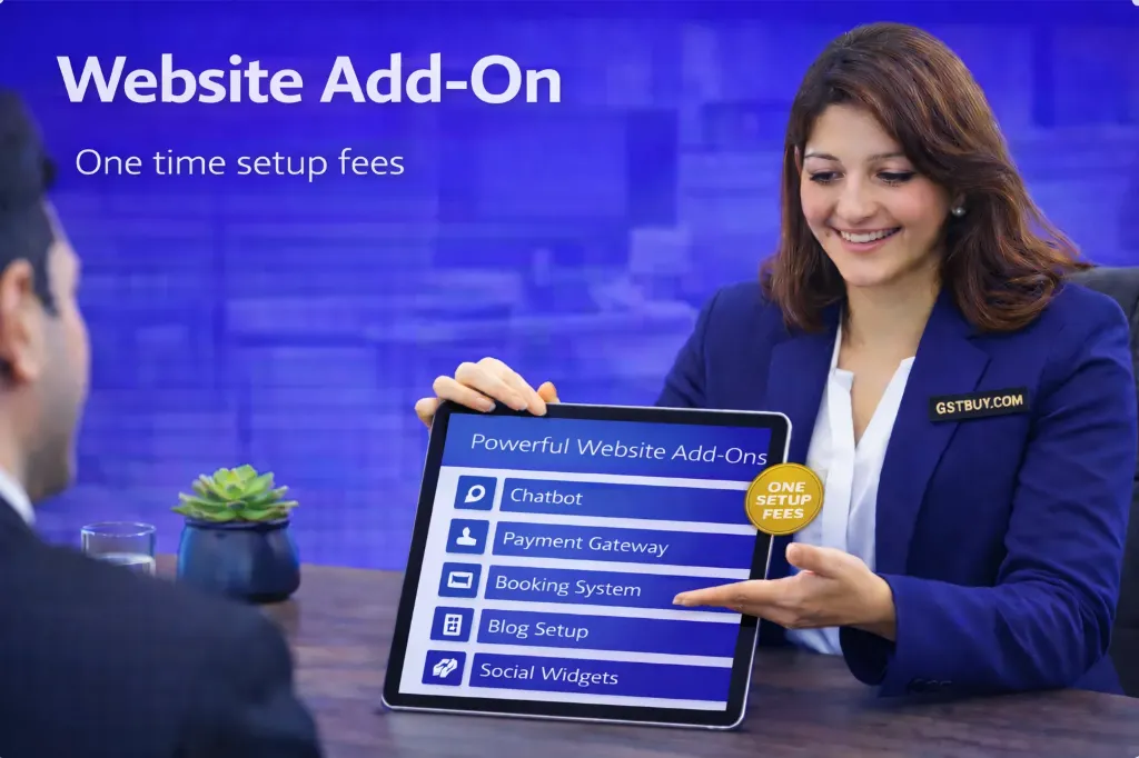 Website Add-On (One time Setup fees, One time Setup fees)